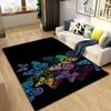 3D barevný koberec Butterfly Flower Area,Koberec do obývacího pokoje Ložnice Pohovka Yoga,Kuchyně Koupelna Rohožka Protiskluzová podložka na podlahu