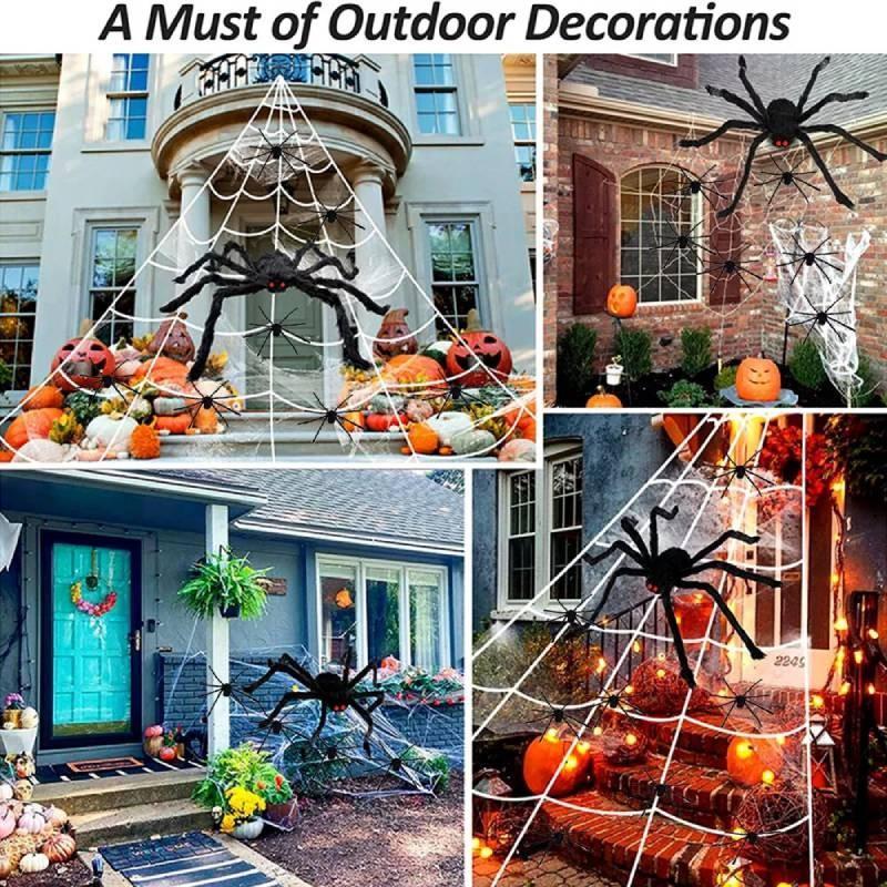Halloween Giant Decoration Spider Web Party Outdoor Props Accessories Decor