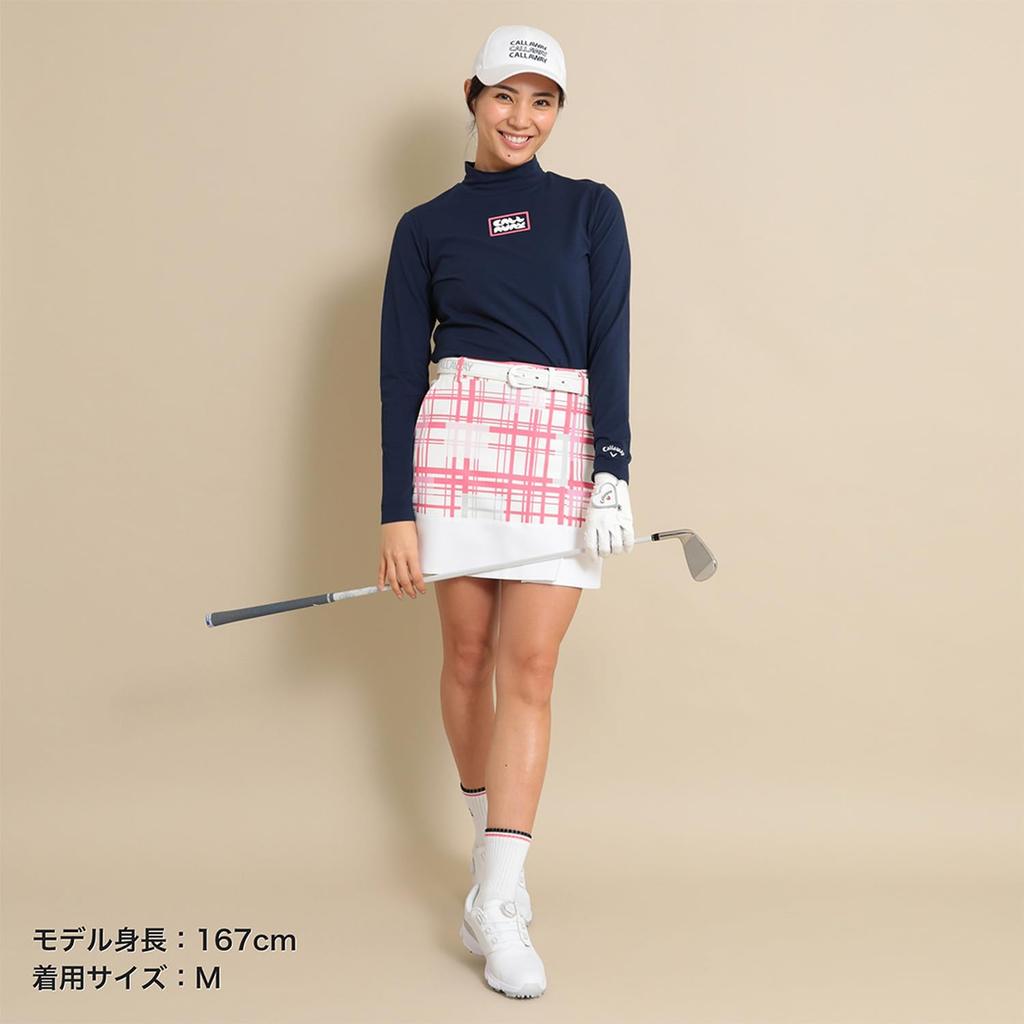Callaway Women's Long Sleeve Mock Neck Shirt (Brand Logo, Stretch) / Golf Undershirt / C24133200 1120_Navy, Medium