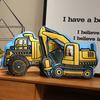 Giocattoli Morbidi Divertenti da Costruzione Cartone Animato Bulldozer Escavatore Camion Bambola di Pezza Morbido Cuscino da Abbraccio Cuscino per Sedia Regalo Bambini Ragazzi Tempo di Gioco