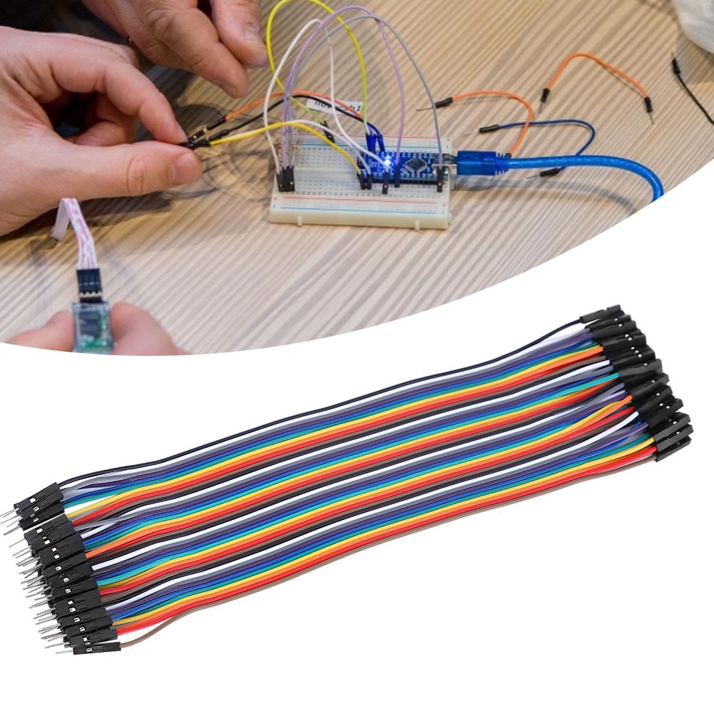 10Pcs Jump Wire Plastic Male to Female Connecting Cable for Computer Electronics 2.54mm