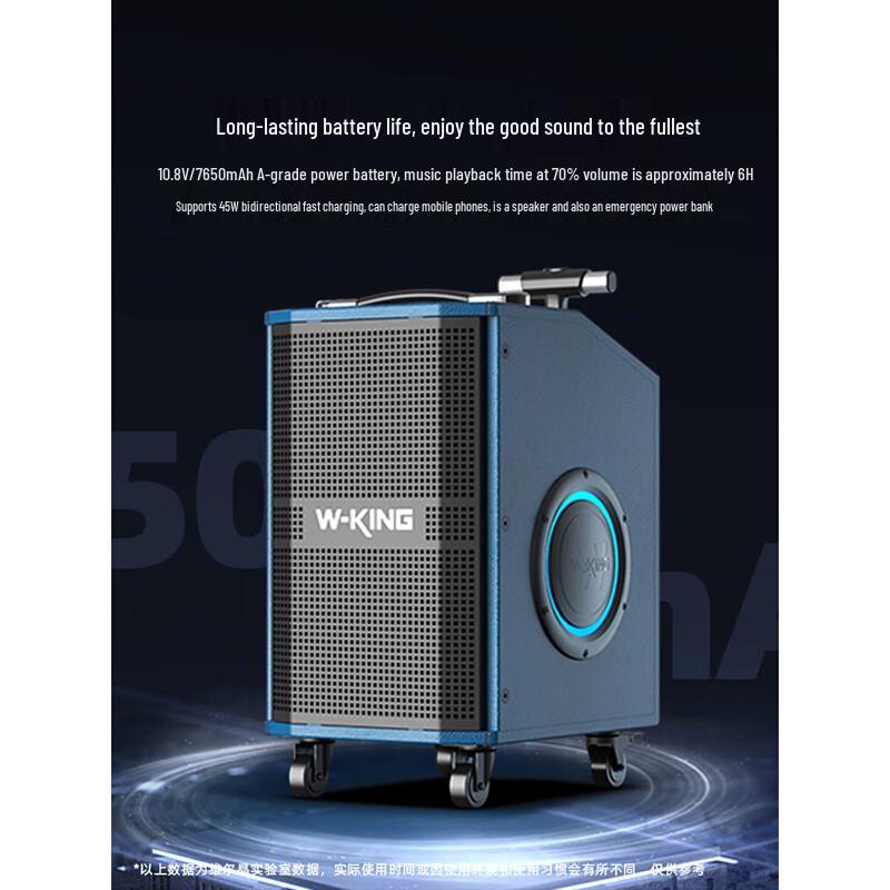 W-King K21SE 120W Portable KTV Bluetooth Speaker with Wheels
