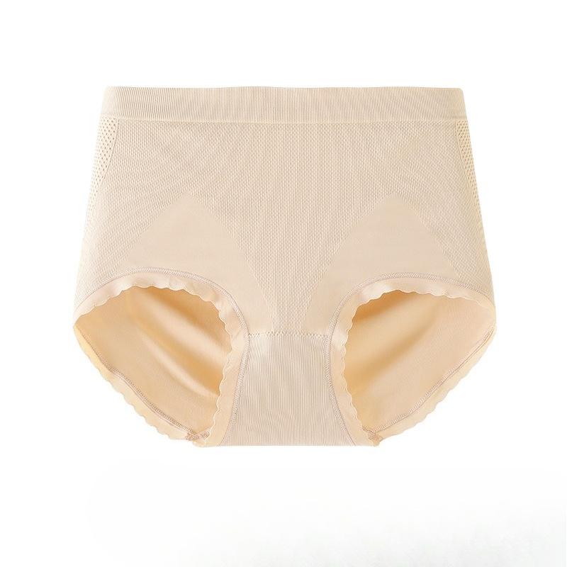 Female Spring and Summer 7A Silk Antibacterial Cool Feeling Ice Silk High Waist Belly Triangle Briefs