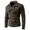 New European, American retro leather jacket, high-end retro tie-dye washed dumb