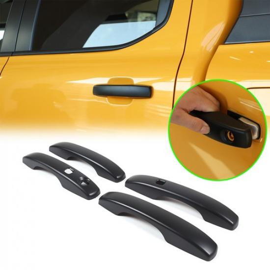 Matte Black Side Exterior Door Handle Cover Trim Frame For Ford Ranger -2024