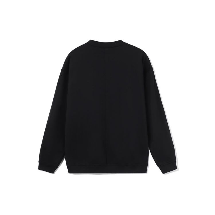 Li Ning Sports Basketball Series Loose Pullover Sweatshirt Unisex Sweatshirt Black AWDRA57-7