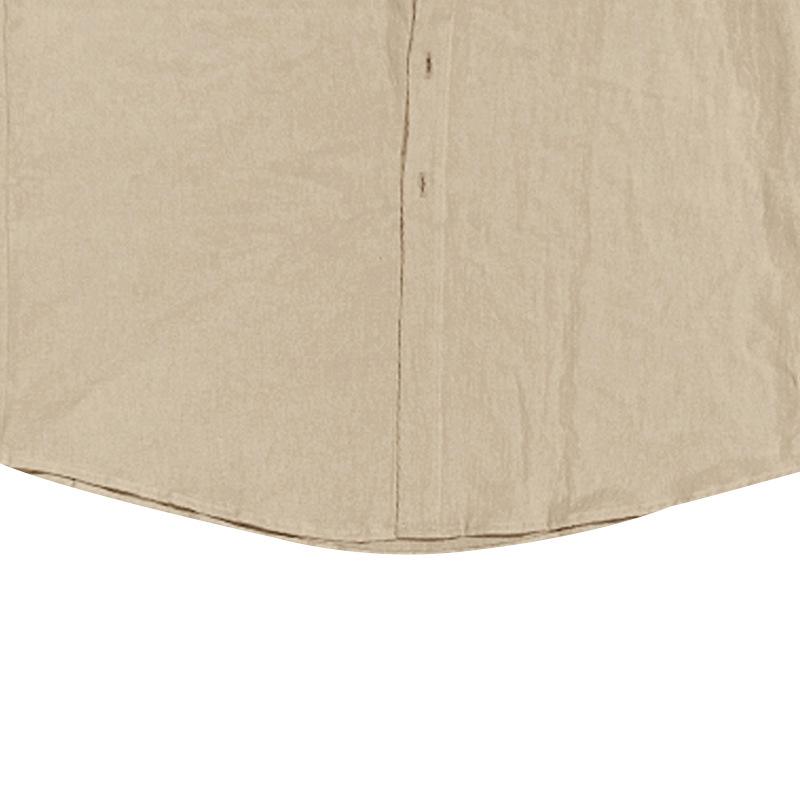 European & American Men's Breathable Cotton Linen Long Sleeve Shirt & Trousers Set