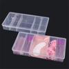 Professional Portable 5 Grids Separated Transparent Arylic Storage Box Rectangle Eyelashes Extension Tool Storage Box