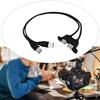 Double USB Male To Female Extension Cable Twin Port USB2.0 Extension Cable With Screw Hole Panel Mounting USB2.0