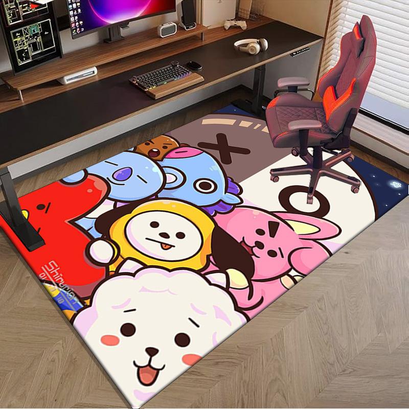 Colorful Cartoon kpop Carpet, Chair Rug,Rug for Office Bedroom living rooms, Doormat decor Fan Gift Christmas Gift