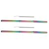 2Pcs Collapsible Metal Straw 304 Stainless Steel Drinking Travel Telescopic Straw with Cleaning
