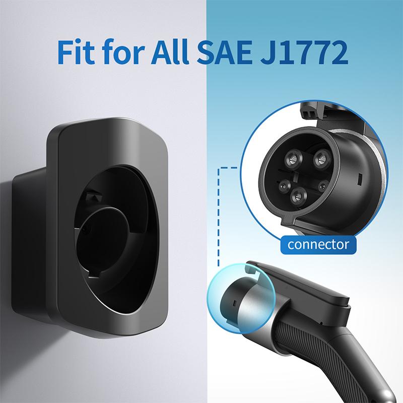 EV Charger Holder, type1 EV Charging Cable Organiser for Electric Car Wall Box Charging Cable Tidy Management for Indoor Type1