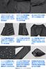Daytona DR-001 Men's Motorcycle Rainwear Set, Water Resistant to 20,000mm, Stretch, Waterproof with Zipper, High-Performance, Black, Size L