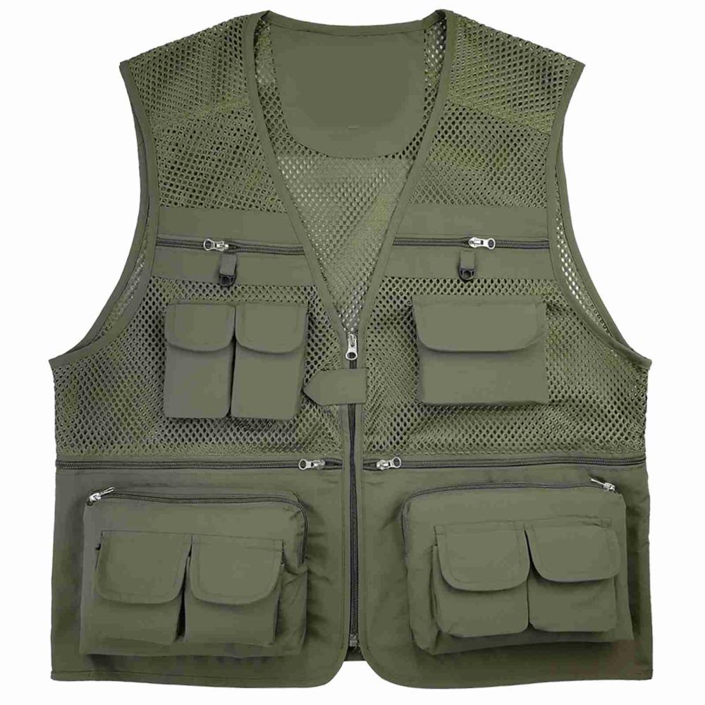 Breathable Mesh Travel Vest Lightweight Outdoor Vest Durable Fishing Vest  Safari