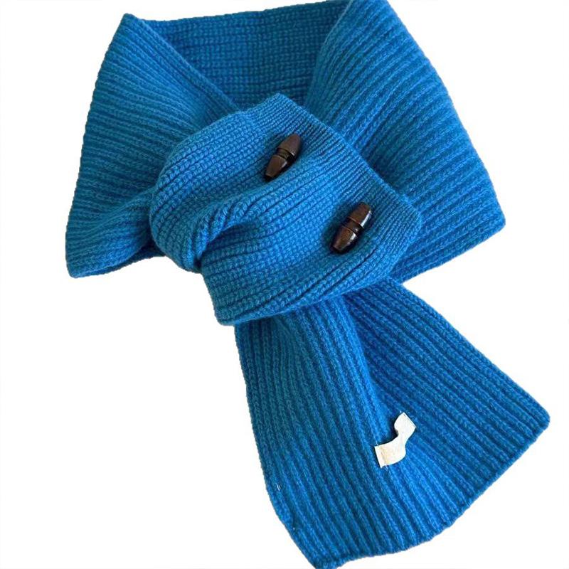 1Pc Knit Multi-functional Neck Brace Winter Button Korean Version Yarn False Collar Scarf