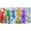 Stamped Cross Stitch Bookmark Set 6Pcs 14CT Floral Animal Pattern with Thread Needle for Adults