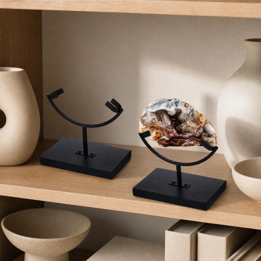 Metal Mineral and Crystal Display Stand Stable for Shelves