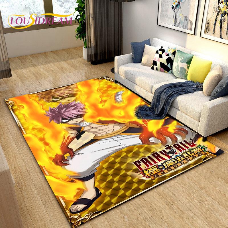 Fairy Tail Japan Anime Cartoon Area Rug,Carpet Rug for Living Room Bedroom Sofa Doormat Decoration, Kids Play Non-slip Floor Mat