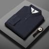 New Men's Long-Sleeved T-shirt Men's Middle-Aged Business Shirt Autumn and Winter Dad Bottoming Polo Shirt