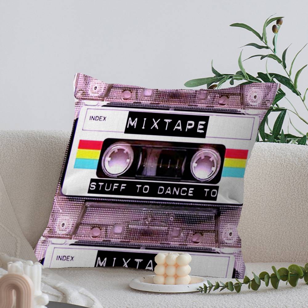 Retro Kassett Musikband Kuddfodral Örngott Klädsel Soffa Slängkudde Heminredning Kuddfodral