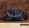 2025 European & American Retro Cowhide Women's Handbag - Top Layer, Color-Rubbed, Single Shoulder & Crossbody, Large Capacity