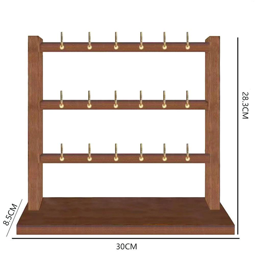 Wooden Bracelets Display Rack with Hooks Spacious Jewelry Holder Display Practical Aesthetic Necklace Holder for Trade Show