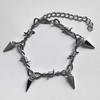 Small Iron Barbed Wire Bracelet with Thorns Gothic Punk Hip-hop Unisex Chain Bangle Adjustable Women Men Gift