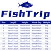 FishTrip Inline Single Hooks 25pcs Replacement Hook Lures Hook Wide Gap for Treble Replacement