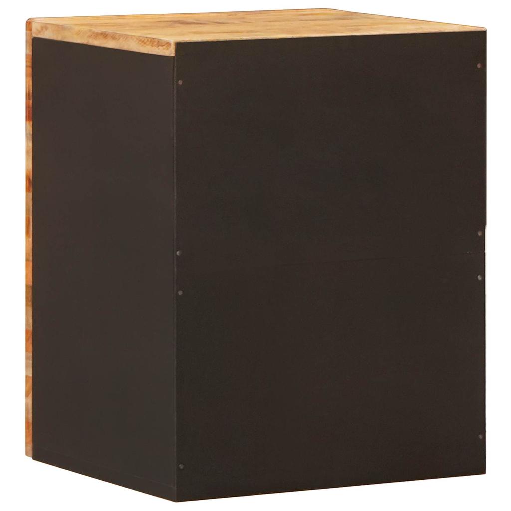 Bathroom Wall Mounted Cabinet In Natural Finish 38 X 33 X 48 Cm Solid Mango Wood
