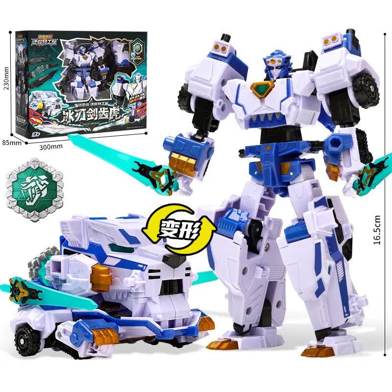 New Mini Force 8 Dinoid Warrior Transformation Robot Toys Action Figures Mini Force X Tyrannosaurus Rex Warlord Deformation Toy