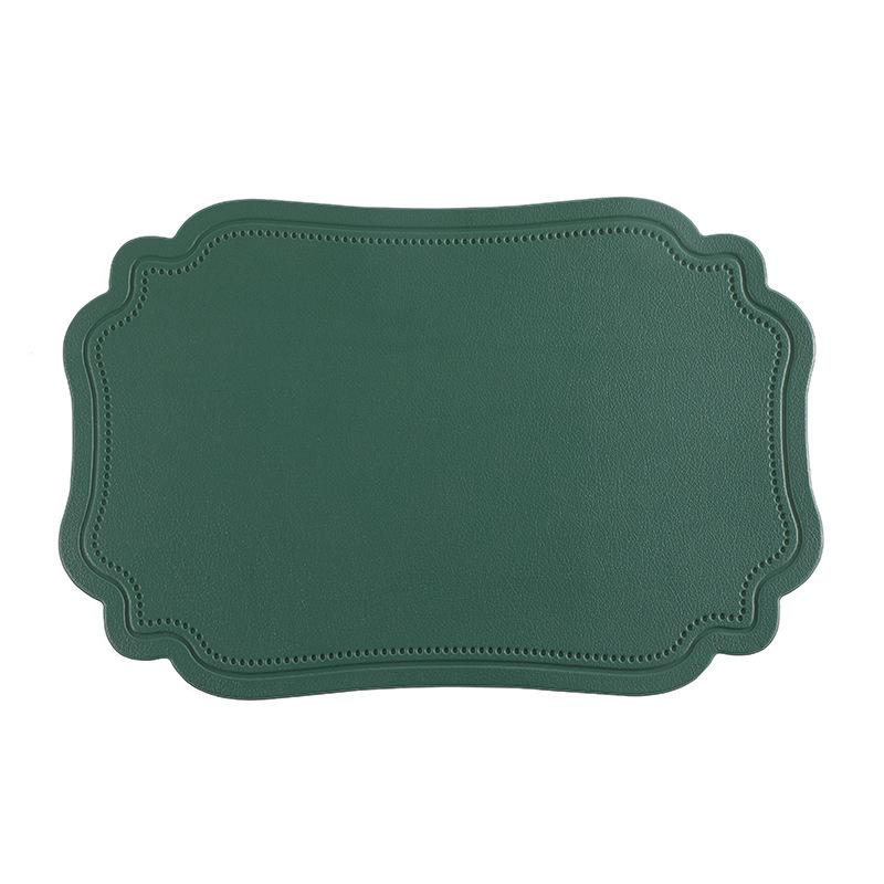 Retro Imitation Leather Placemat Waterproof and Oil-proof Western Dining Mat Nordic Thermal Insulation Mat Table Mat Household Anti-scalding Mat