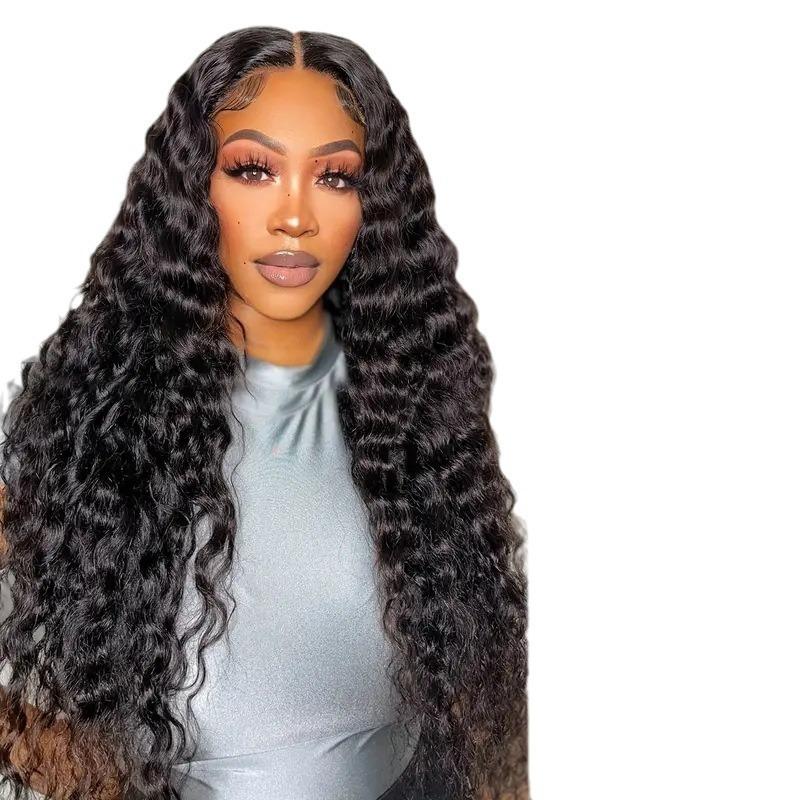 Fashionable lace synthetic headband small coiled tube curly hair wig