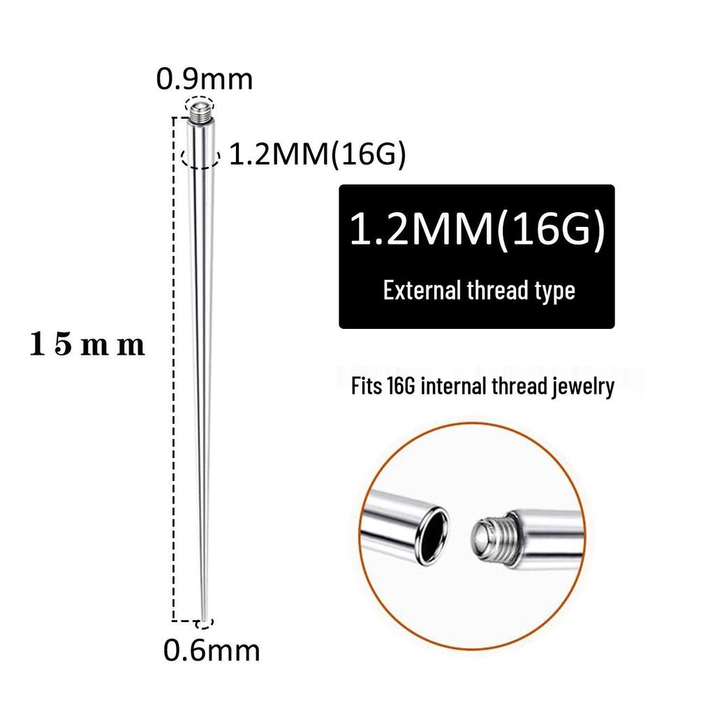 316 Stainless Steel Threaded Guide Pin for Piercing and DIY Tool