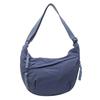 Casual Canvas Crossbody Bags Korean Simplified Large Capacity Sports Hobos Bag Solid Color Lightweight Dumpling Bag Women