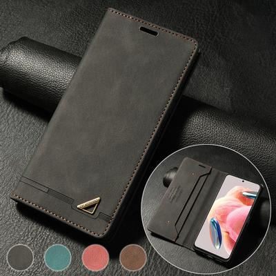 Magnetischer Flip-Lederkoffer mit Kartensteckplatz für Xiaomi 14T Redmi 14C 13 13C 12C Hinweis 14 Pro + 13 12 12S 11S 10 Pro Plus