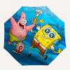 1pc SpongeBob SquarePants Automatic Folding Umbrella - Portable 3-Fold Design with 8-Bone Iron Frame, Outdoor, for Fans, Travelers, Daily Use, Pe
