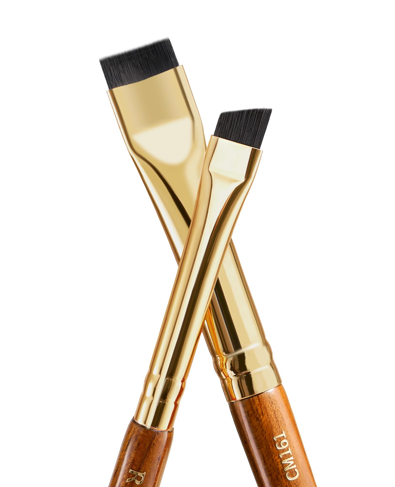 

ROWNYEON Eyeliner Brush, 2-in-1, Angled & Circular Shape, for Under-Eye Liners, Red Dew Series, Easy to Use, Professional Grade, Gentle on Skin,