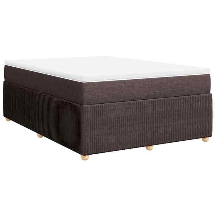 Exclusive House - Slatted Bed Base with Mattress Dark Brown 140x190 Cm