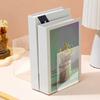 4Pcs Acrylic Bookends Clear Book Ends Transparent Bookend Organizer Book Holder Stand Heavy Duty Book File Video Games Decorative Book Stoppers