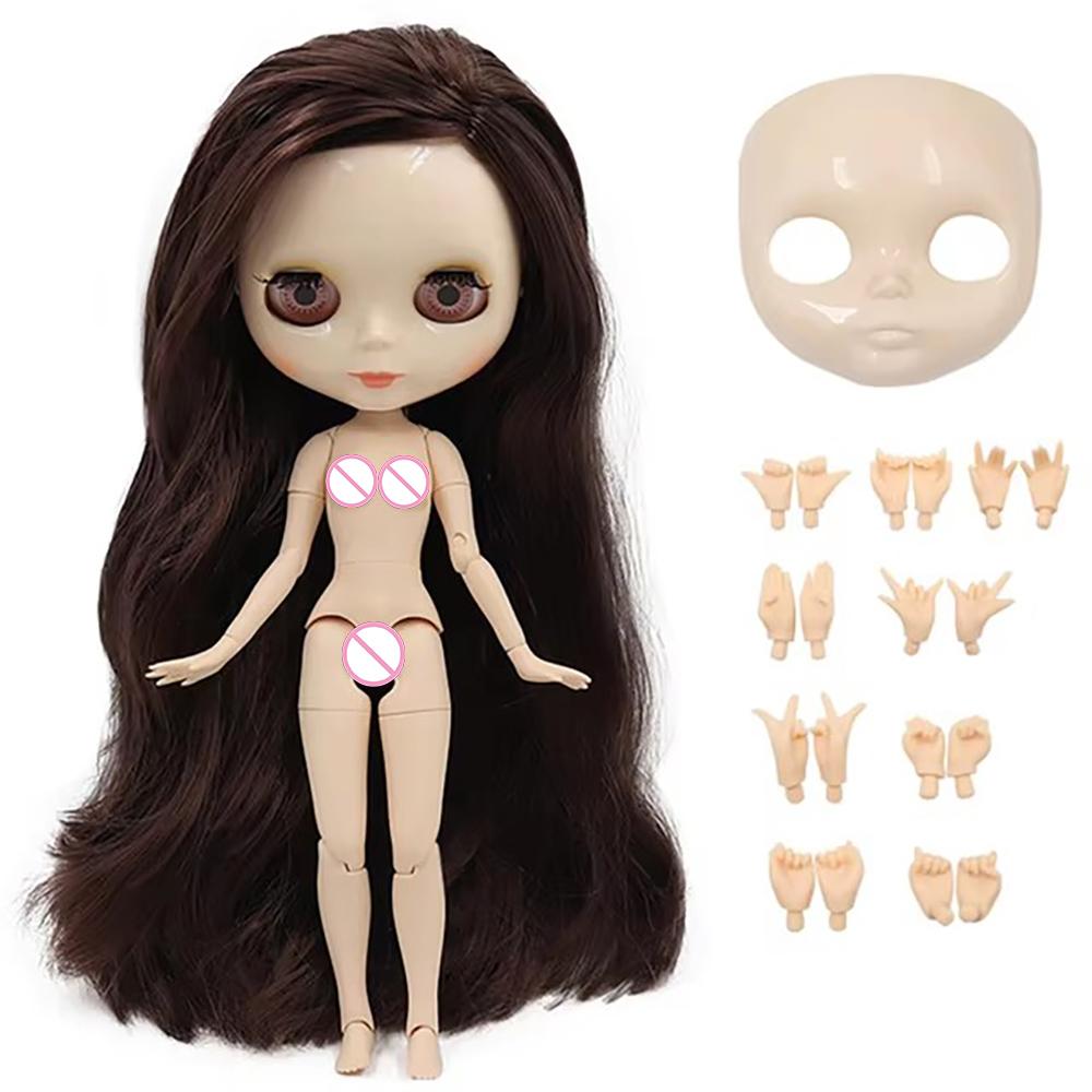 ICY DBS panenka Blyth Bílá pleť Lesklá tvář Matná tvář Kloubové tělo se sadou rukou A&B 1/6 bjd vhodné pro DIY make-up Speciální cena