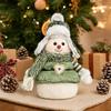 Cozy Green Christmas Snowman Doll Soft Sherpa Exquisite Knitted Gnome Doll Christmas Decorations Home Xmas Tree Decor New Year