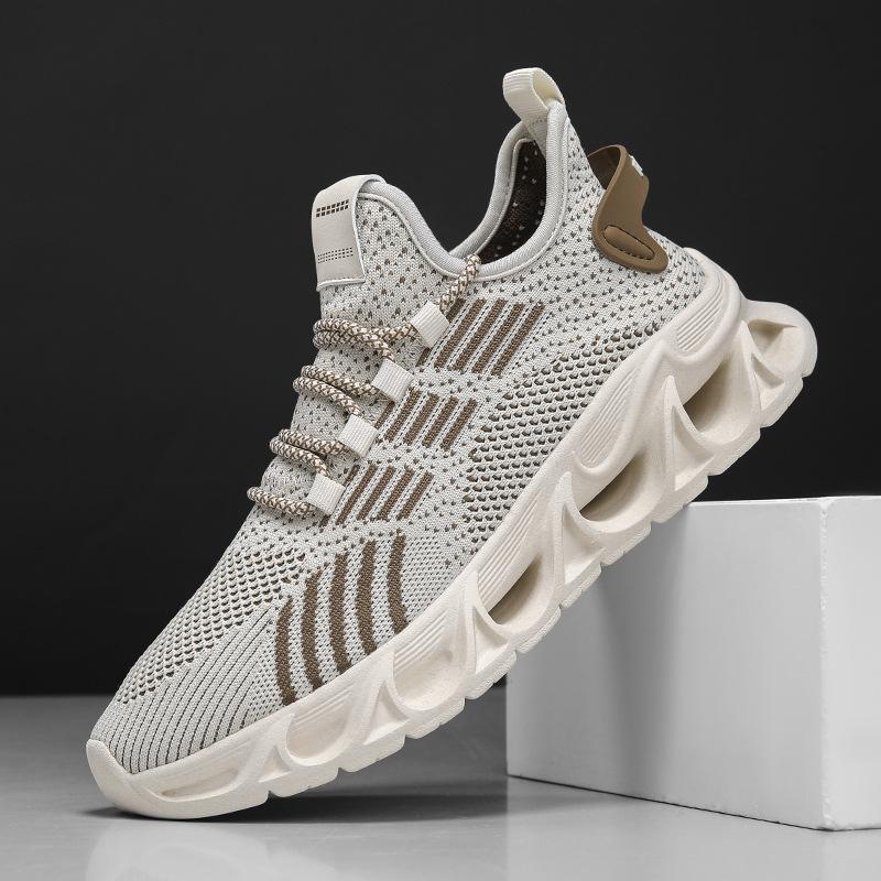 Chaussures d'été en maille pour hommes, nouvelles chaussures de sport décontractées en maille tissée respirante pour hommes, chaussures ajourées, chaussures d'étudiant