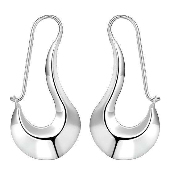 

Минималистичные нерегулярные геометрические кулонные женские посеребренные серьги на защелке