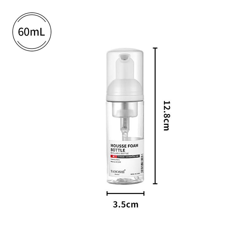 Foam Pump Bottle Travel Foaming Dispenser Hand Soap Lash Cleanser Shampoo Mousse Refillable Pump Containers