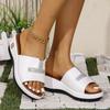 Fashion Summer Slippers Women 2025 Big Size Platform Wedges Sandals Slippers Non-Slip Open Toe Flip Flops Ladies Comfortable Beach Shoes