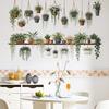 Interior Design Green Plants Wall Decal Easy Application Wall Stickers Artificial Creative Customization Stickers