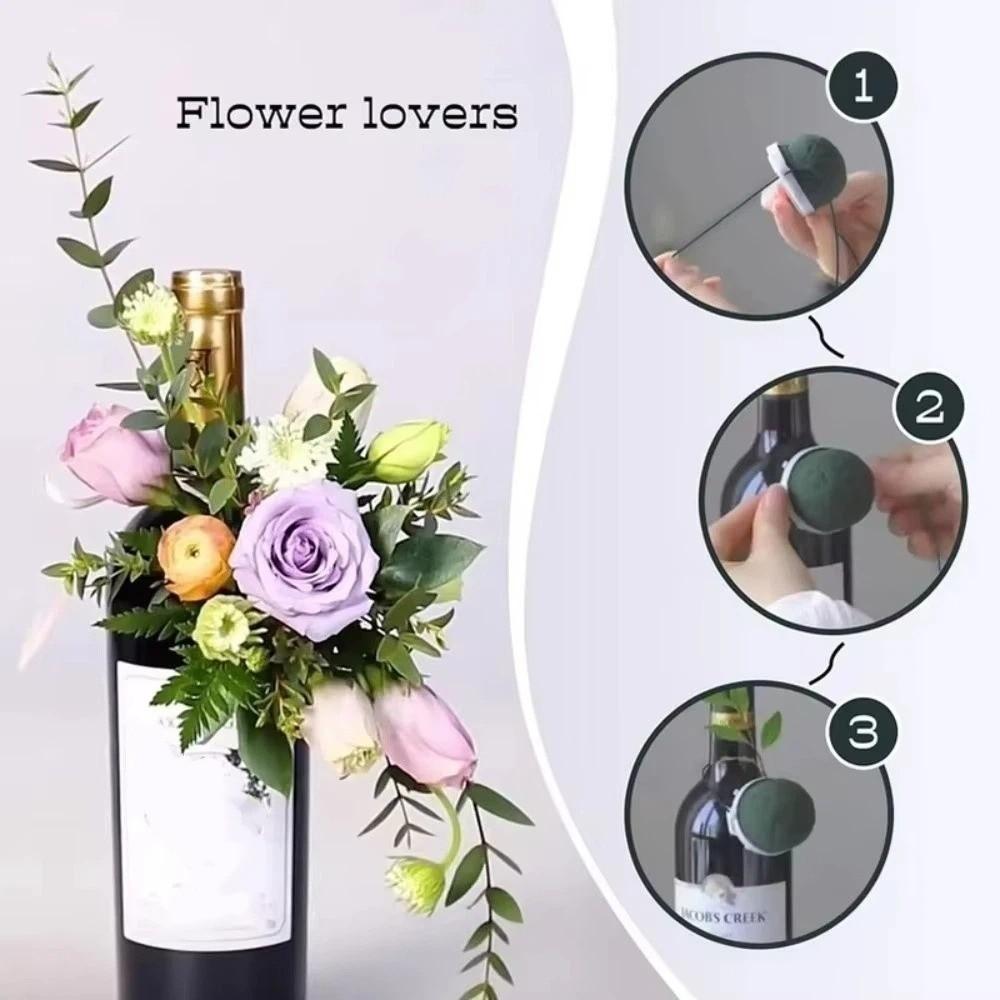 4 Pezzi Adesivi in Spugna Floreale a Doppio Uso Bagnato/Asciutto Porta Spugna Floreale Rotondo Decorazione Matrimonio