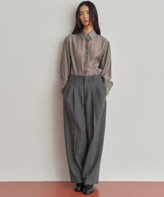 Oeoseoul Classic Wool Pants [Charcoal Gray]