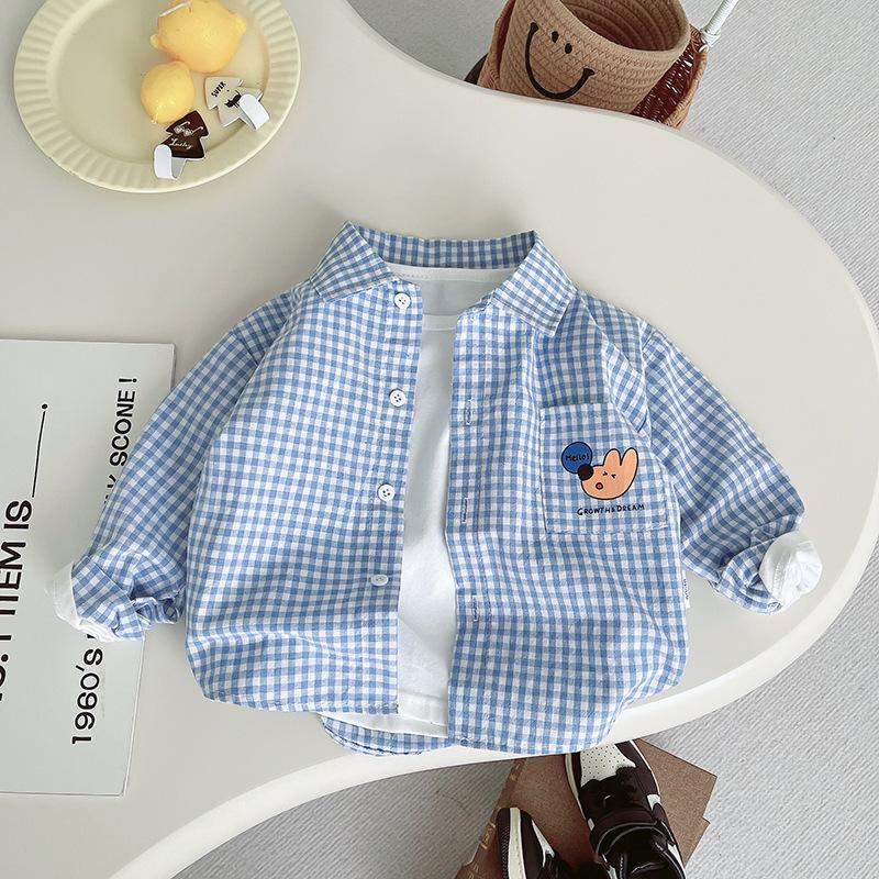 Boys Long Sleeve Shirt Lightweight Stylish Casual Top for Spring and Autumn