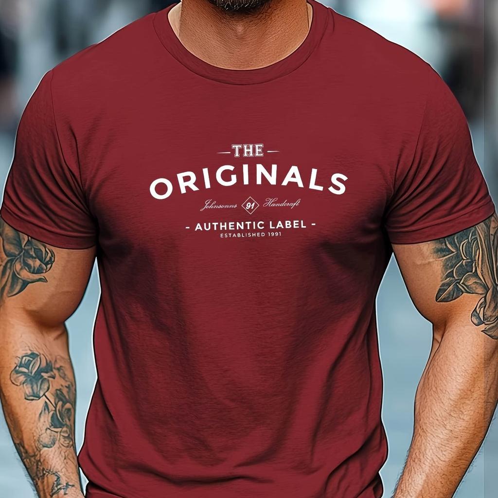 T-shirt Unisex Larga 100% Cotone Traspirante Casual Moda Stampa Lettere Manica Corta Girocollo